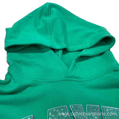 Womens Hoodies & Sweatshirts Plus Size Rhinestone